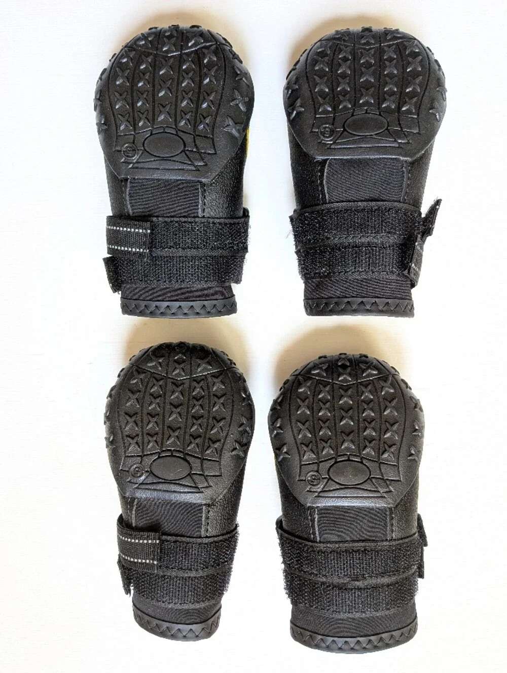 Black Dog Booties with Velcro Straps
